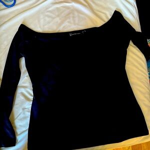 Off the shoulder black top